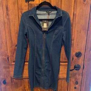 Fashion Nova Denim Blue Dress